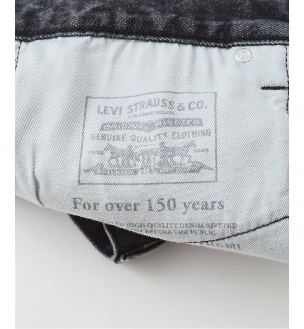 EDIFICE「Levi&rsquo;s(リーバイス) 別注 Baggy Wide Leg デニムパンツ ASH BLACK（L28）」|デニム|