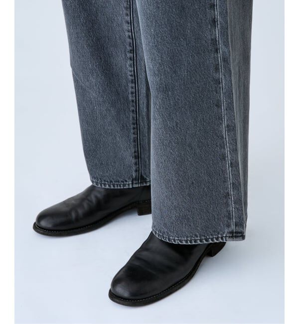 EDIFICE「Levi&rsquo;s(リーバイス) 別注 Baggy Wide Leg デニムパンツ ASH BLACK（L28）」|デニム|
