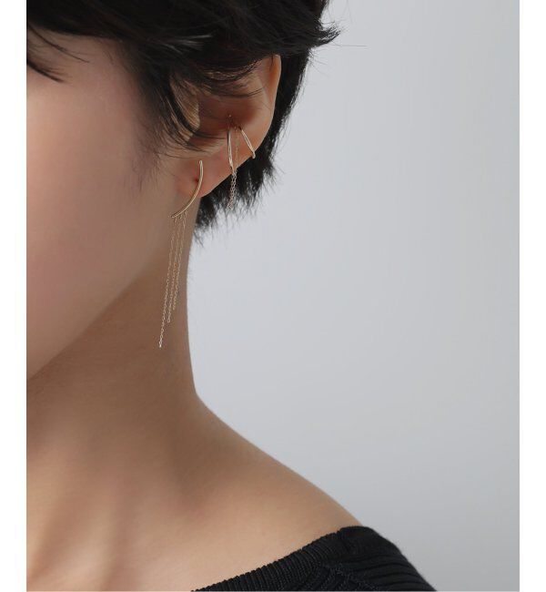 Lilas by Spick&Span「※チェーン2ラインイヤーカフ K10（片耳）」|イヤーカフ|