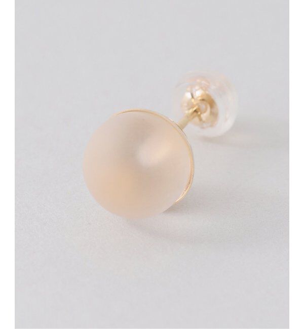 Lilas by Spick&Span「フロストクォーツ8mmカップボールピアス K10（両耳）」|ピアス|
