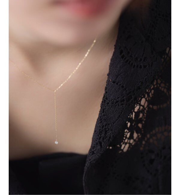 Lilas by Spick&Span「ブラウンホールダイヤYネックレス K18」|ネックレス|