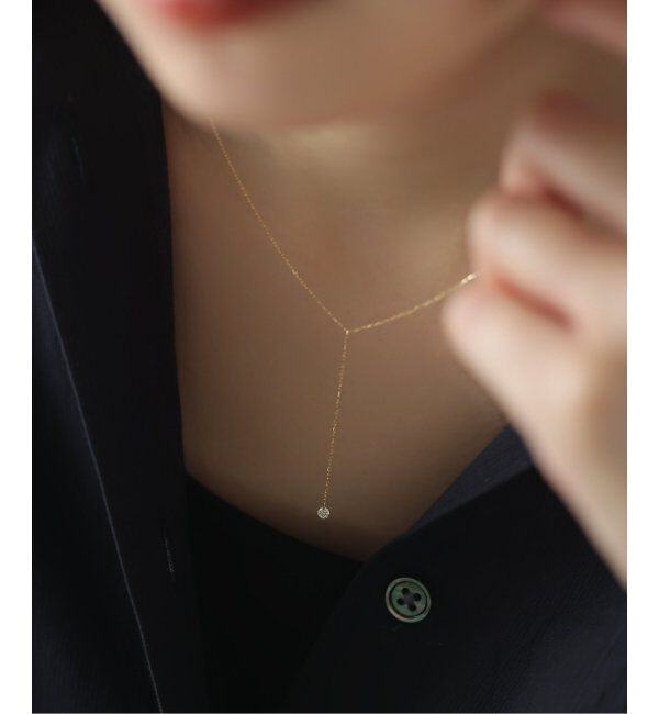 Lilas by Spick&Span「ブラウンホールダイヤYネックレス K18」|ネックレス|