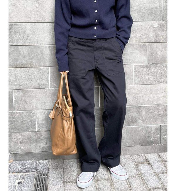 Spick and Span「《WEB限定追加2》ルーズベイカーパンツ」|カーゴ|ブラック