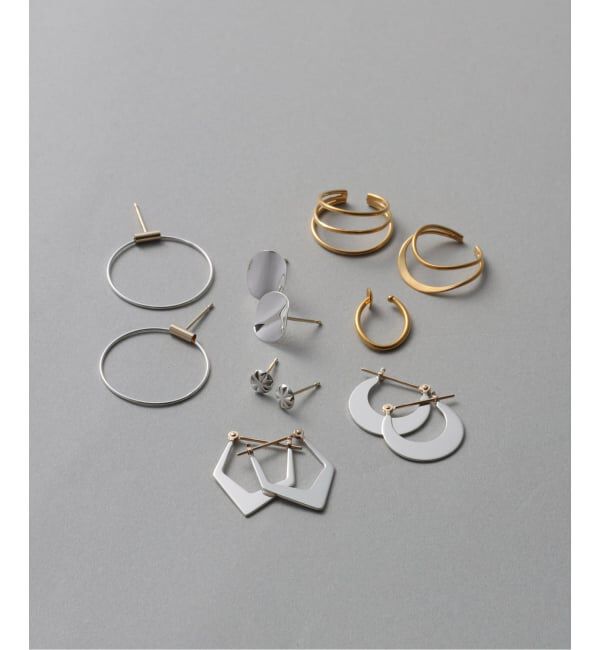 Spick and Span「《WEB限定》【SAMH by LILAS】プレートフープピアス SV（両耳）」|ピアス|