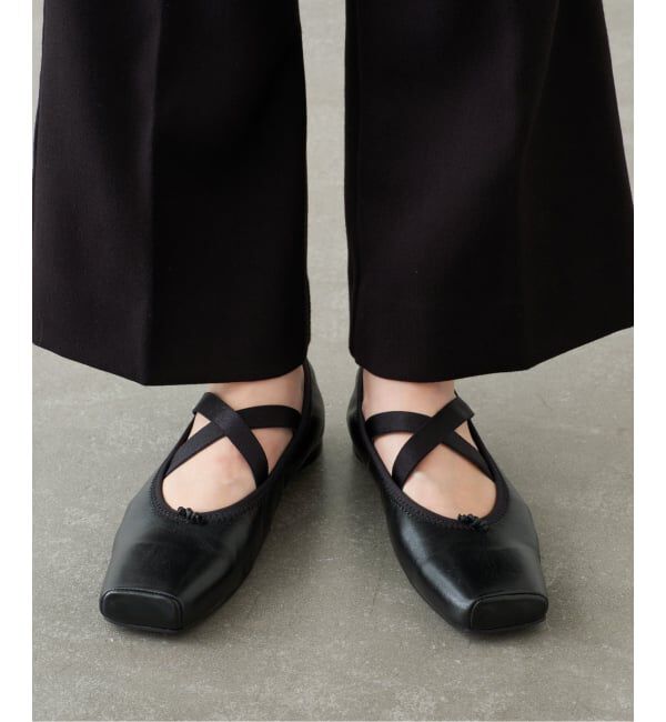 GRISE「《WEB+一部店舗限定》GRISE BOX スクエアクロスバレエ」|バレエシューズ|