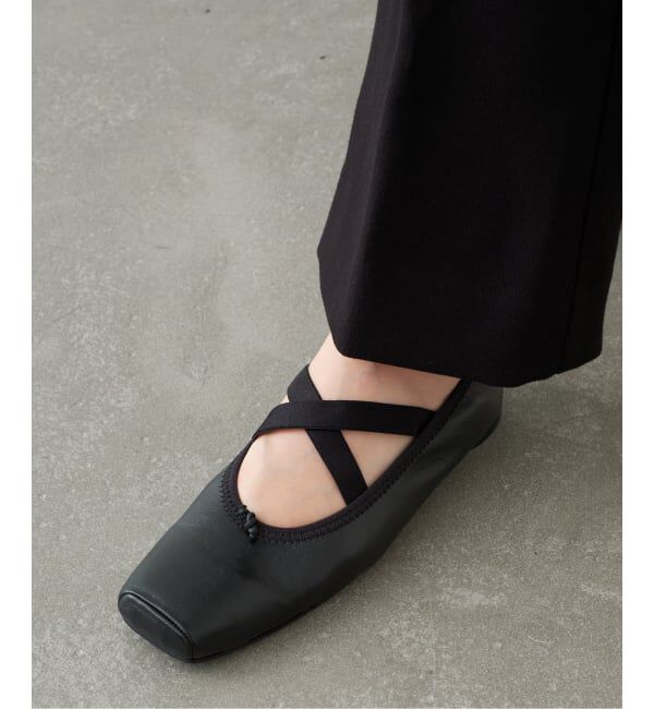 GRISE「《WEB+一部店舗限定》GRISE BOX スクエアクロスバレエ」|バレエシューズ|