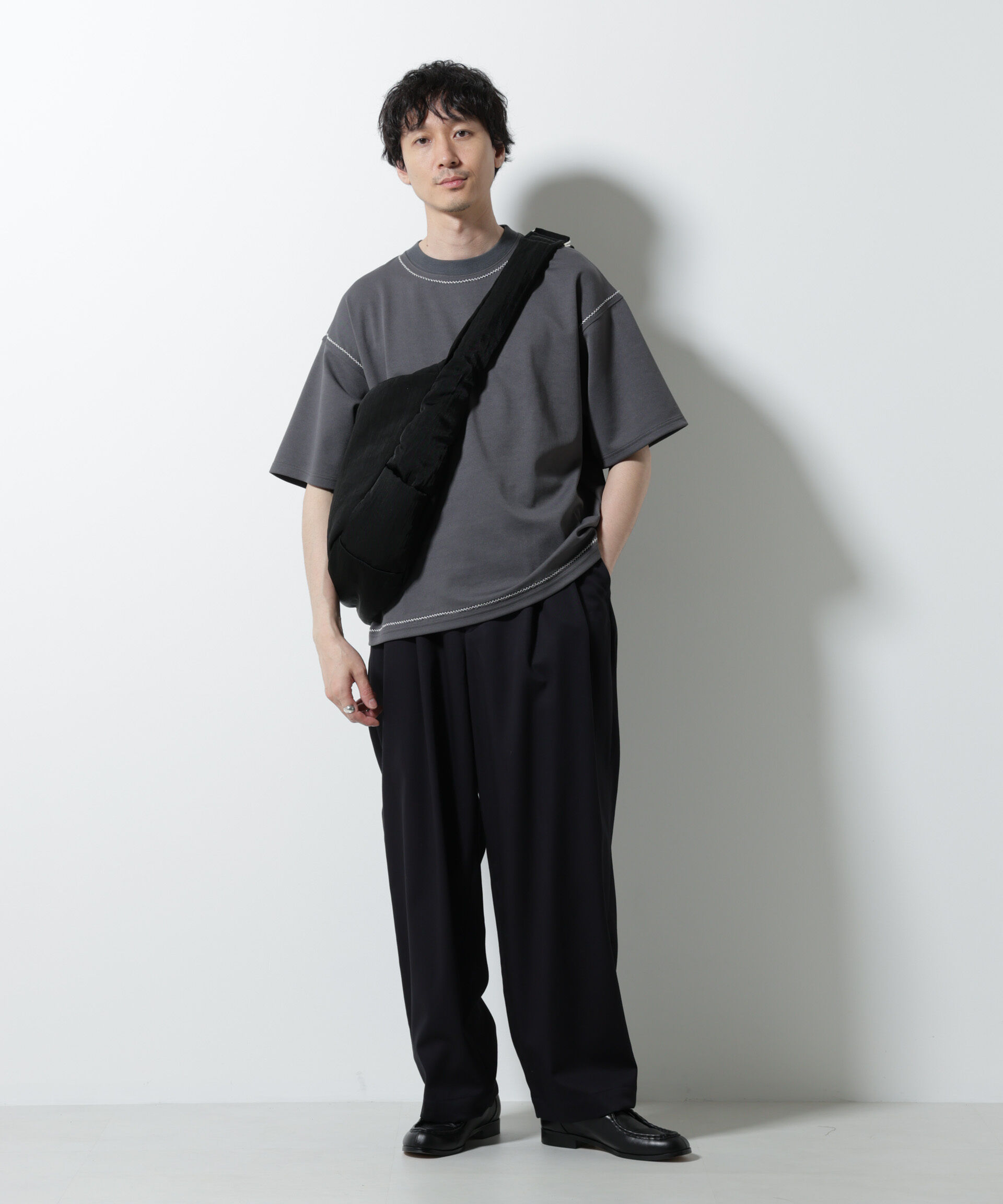NANO universe「テクニックステッチTシャツ 半袖」|Tシャツ・カットソー|
