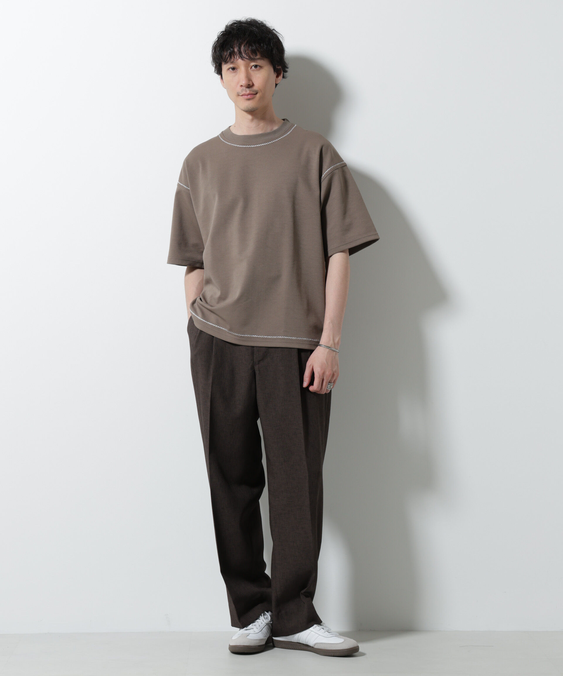 NANO universe「テクニックステッチTシャツ 半袖」|Tシャツ・カットソー|