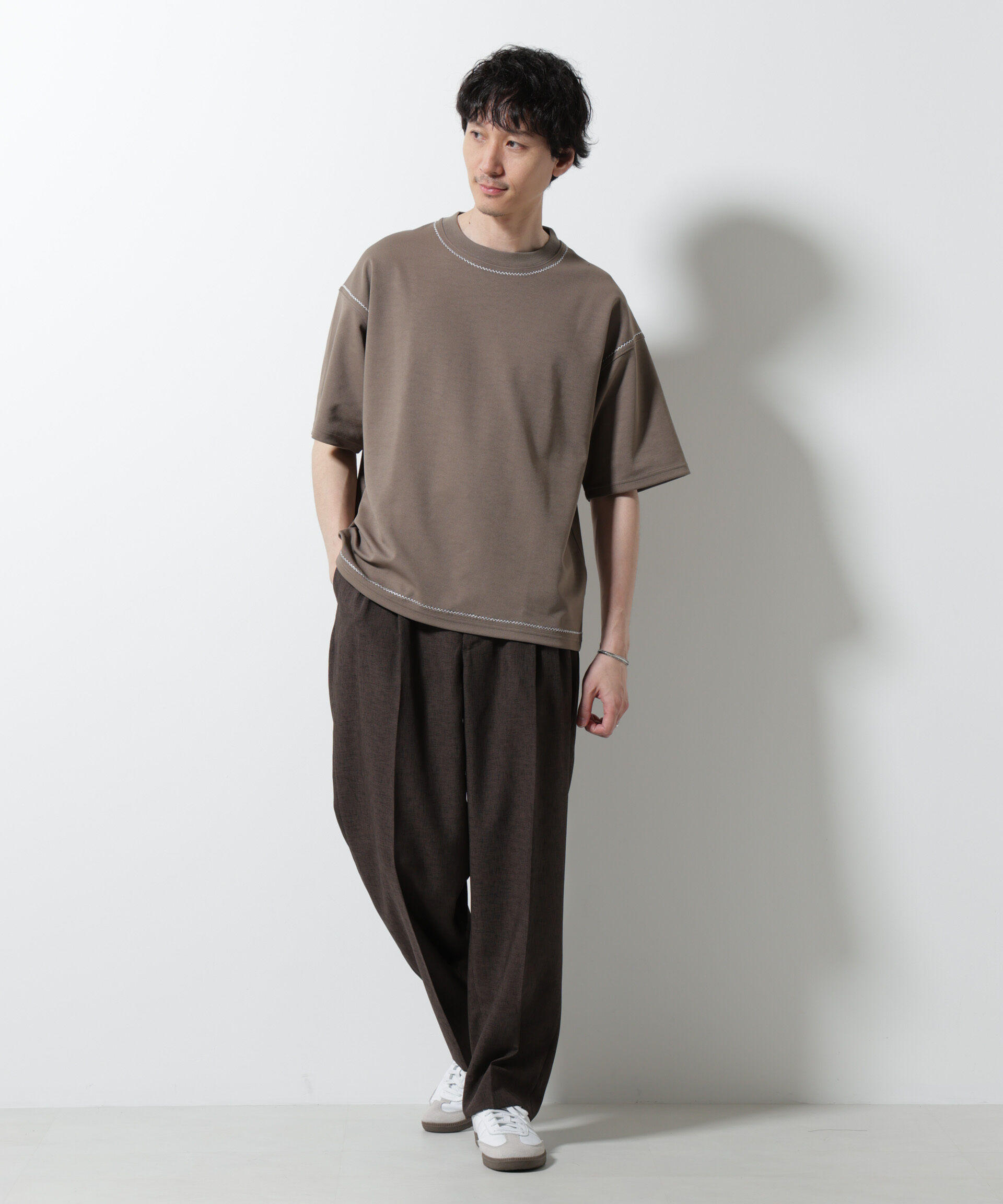 NANO universe「テクニックステッチTシャツ 半袖」|Tシャツ・カットソー|