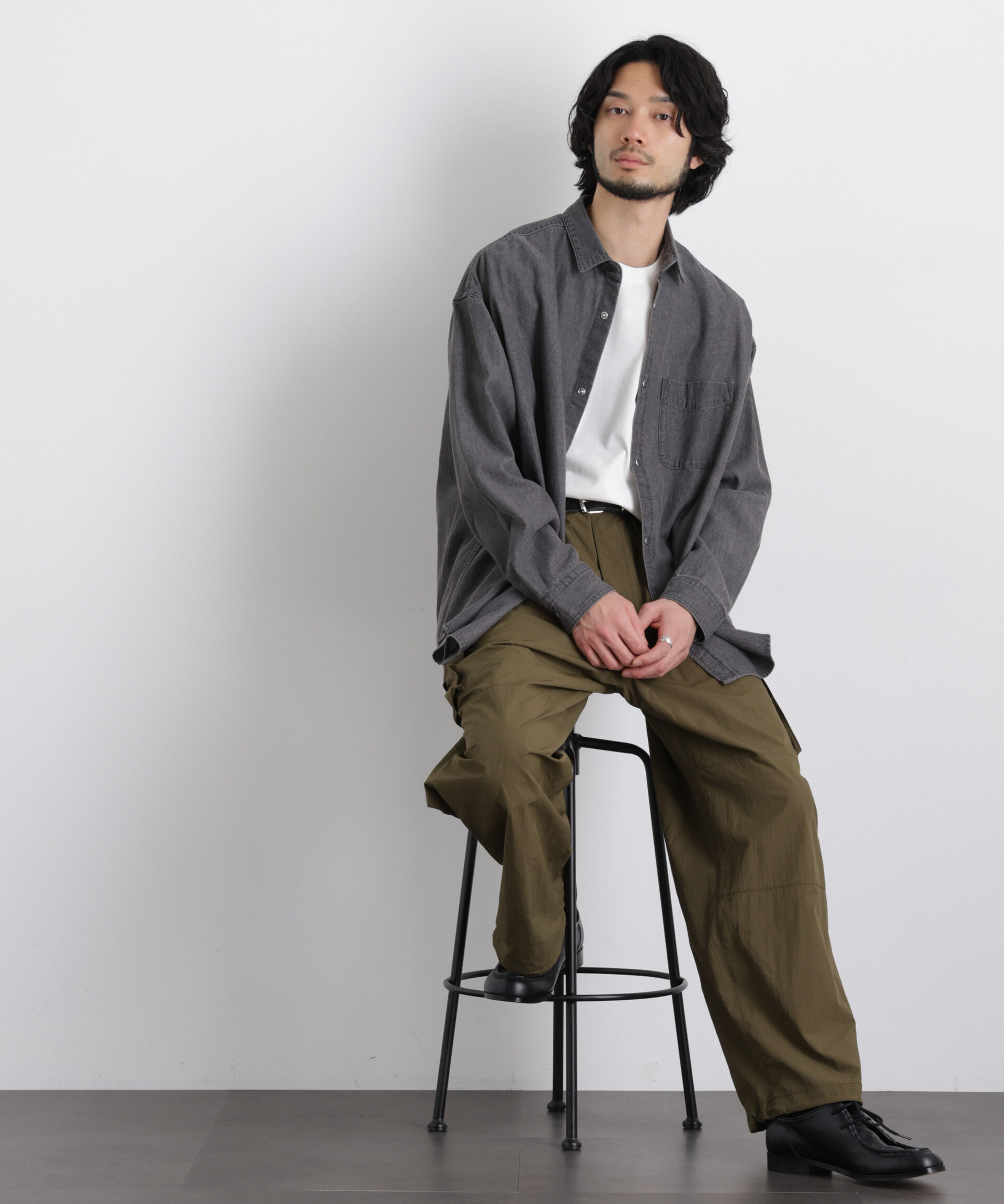 nano･universe「6.5oz リラックスデニムシャツ 長袖」|シャツ・ブラウス|