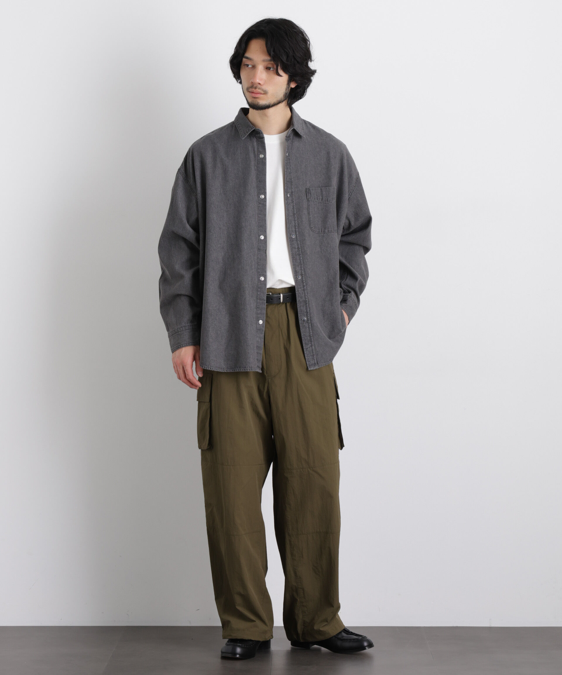 nano･universe「6.5oz リラックスデニムシャツ 長袖」|シャツ・ブラウス|