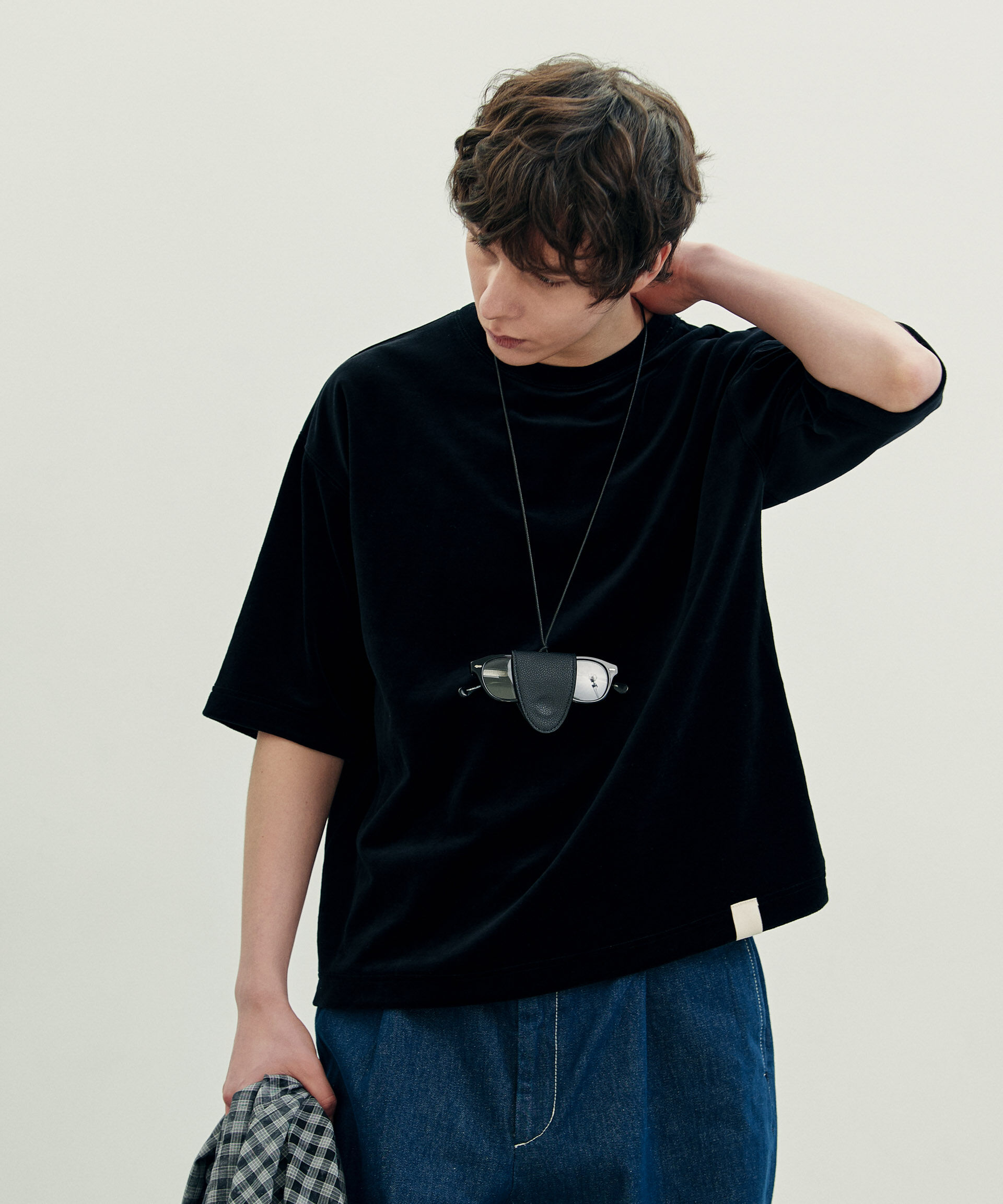NANO universe「ベロア クルーネック Ｔシャツ 半袖」|Tシャツ・カットソー|
