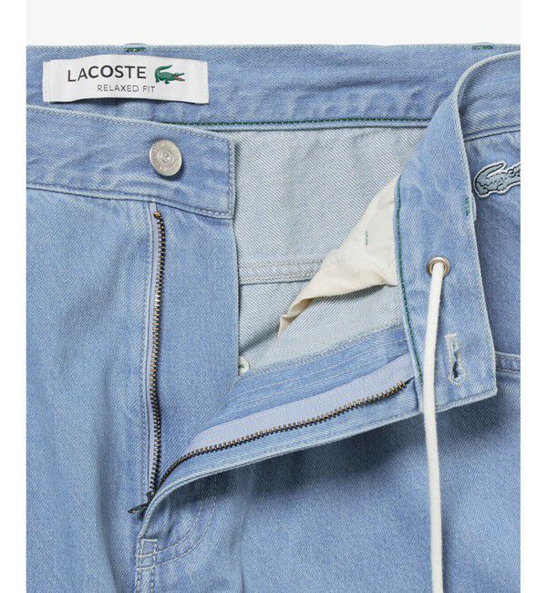 LACOSTE「ワイドデニムパンツ」|デニム|