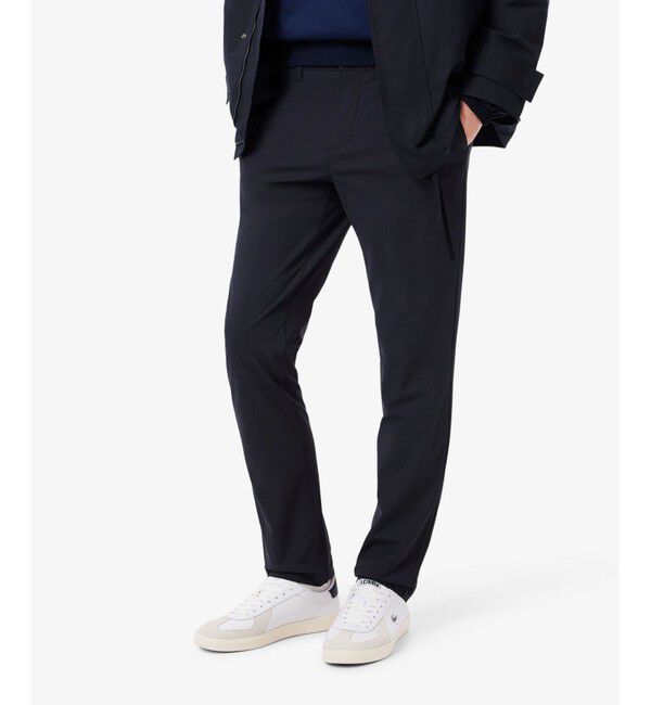 LACOSTE「スリムフィットストレッチチノパンツ」|スラックス|ダークネイビー