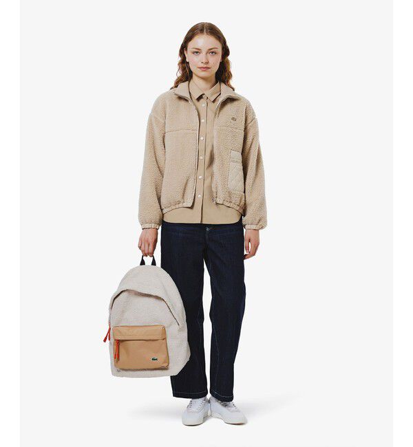 LACOSTE「リボンディテール ストレッチロングスリーブシャツ」|シャツ・ブラウス|