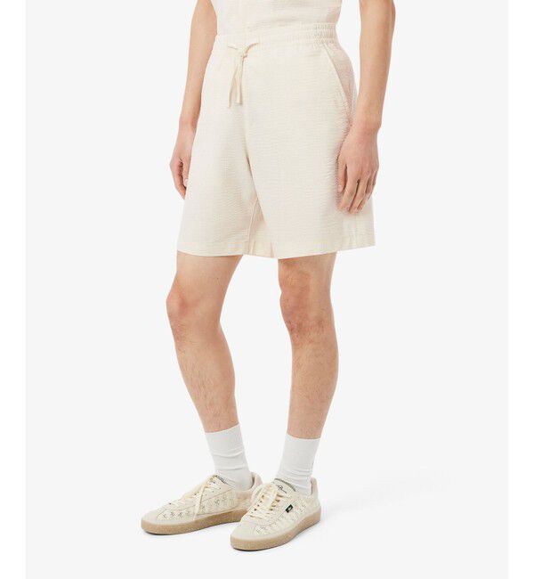 LACOSTE「シアサッカーショートパンツ」|その他|オフホワイト