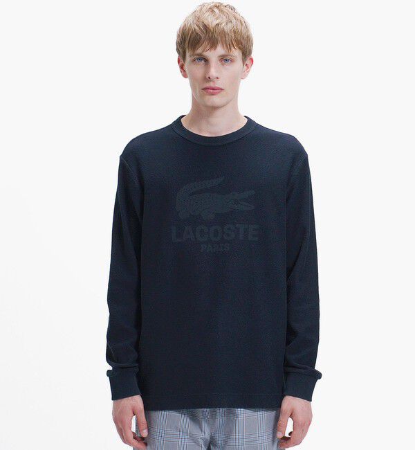 LACOSTE「インディゴパイル スウェットプルオーバー」|スウェット・ジャージ|ブラック