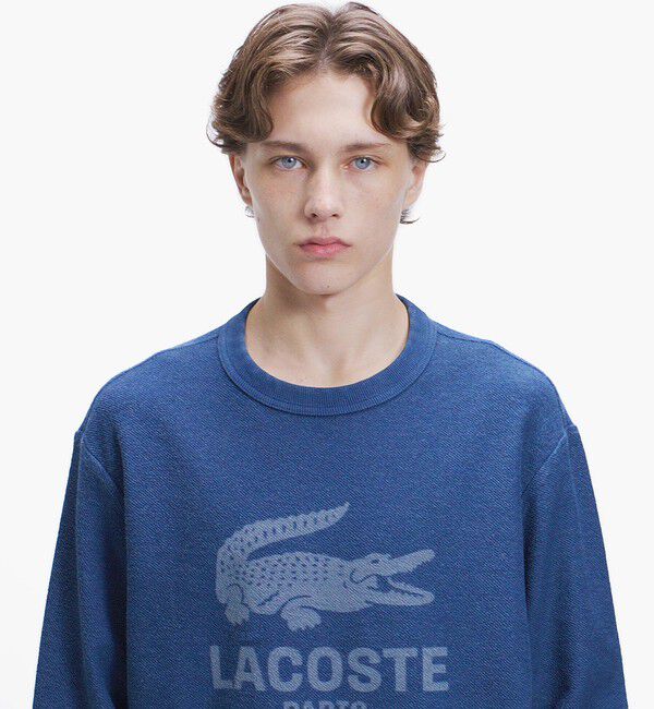 LACOSTE「インディゴパイル スウェットプルオーバー」|スウェット・ジャージ|