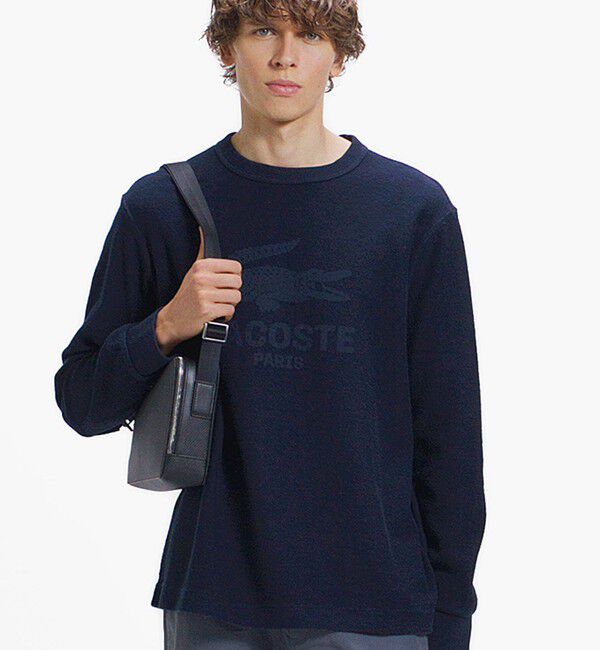 LACOSTE「インディゴパイル スウェットプルオーバー」|スウェット・ジャージ|インディゴブルー