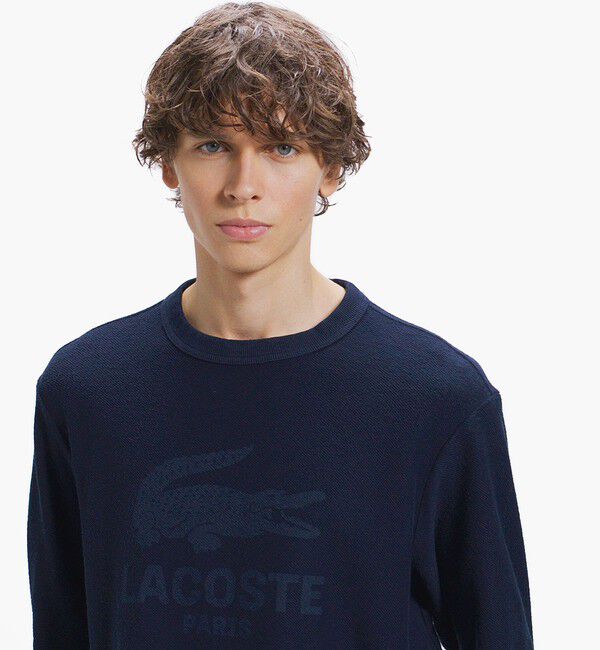 LACOSTE「インディゴパイル スウェットプルオーバー」|スウェット・ジャージ|