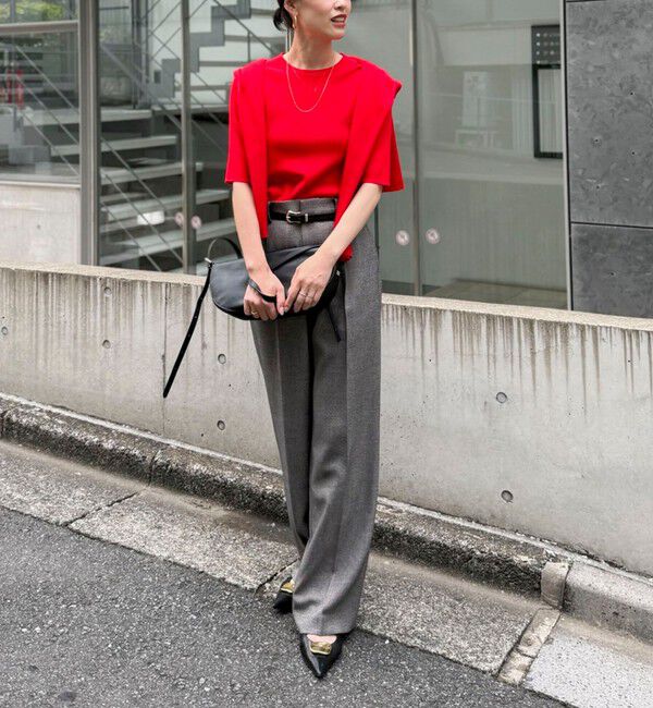 NOLLEY'S「《セットアップ対応》ウォッシャブルシャーク愛されセミワイドパンツ」|その他|