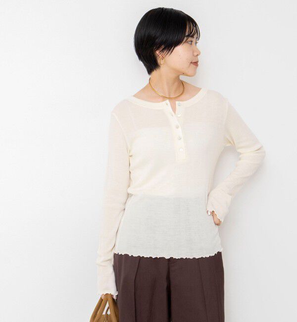 NOLLEY'S「MY STANDARDウォッシャブルリブヘンリー2WAYプルオーバー」|Tシャツ・カットソー|