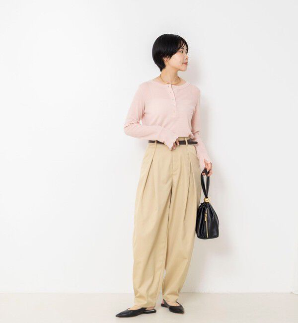 NOLLEY'S「MY STANDARDウォッシャブルリブヘンリー2WAYプルオーバー」|Tシャツ・カットソー|