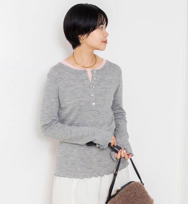 NOLLEY'S「MY STANDARDウォッシャブルリブヘンリー2WAYプルオーバー」|Tシャツ・カットソー|