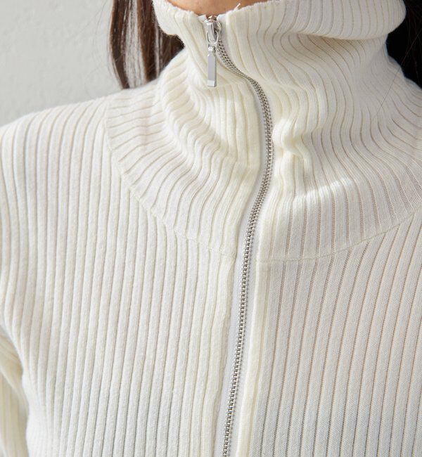  「【2026AW Debut】【UNFORM】カシミヤ混ジップリブニット」|ニット・セーター|