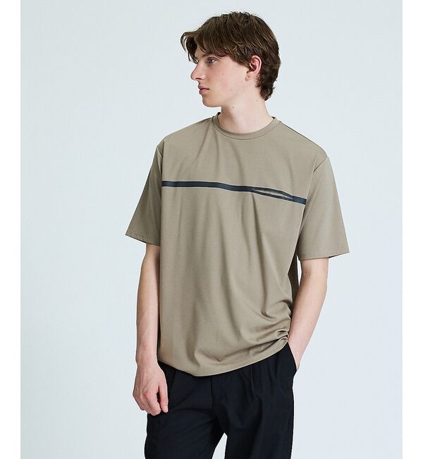 ABAHOUSE「ストレッチポンチ フロントデザイン ポケットTシャツ」|Tシャツ・カットソー|