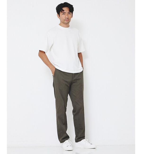 ABAHOUSE「【新定番】ツイル ストレッチ テーパード チノパンツ【予約】」|チノ|