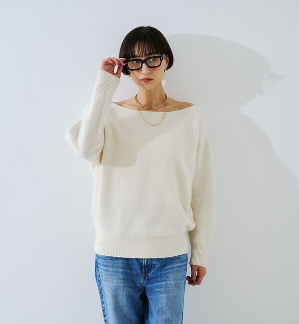 Rouge vif「【定番人気 / 2026AW新作】フォックスウールボートネックニットプルオーバー」|ニット・セーター|