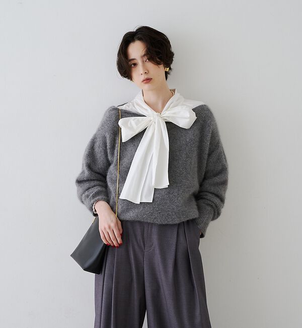 Rouge vif「【定番人気 / 2026AW新作】フォックスウールボートネックニットプルオーバー」|ニット・セーター|