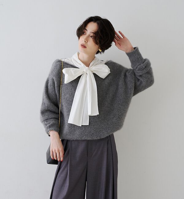 Rouge vif「【定番人気 / 2026AW新作】フォックスウールボートネックニットプルオーバー」|ニット・セーター|