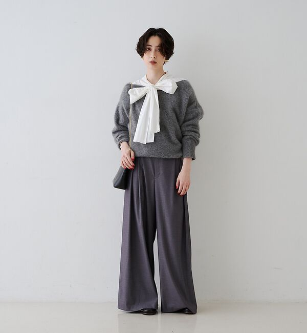 Rouge vif「【定番人気 / 2026AW新作】フォックスウールボートネックニットプルオーバー」|ニット・セーター|