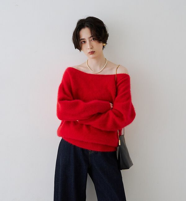 Rouge vif「【定番人気 / 2026AW新作】フォックスウールボートネックニットプルオーバー」|ニット・セーター|