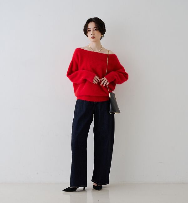 Rouge vif「【定番人気 / 2026AW新作】フォックスウールボートネックニットプルオーバー」|ニット・セーター|