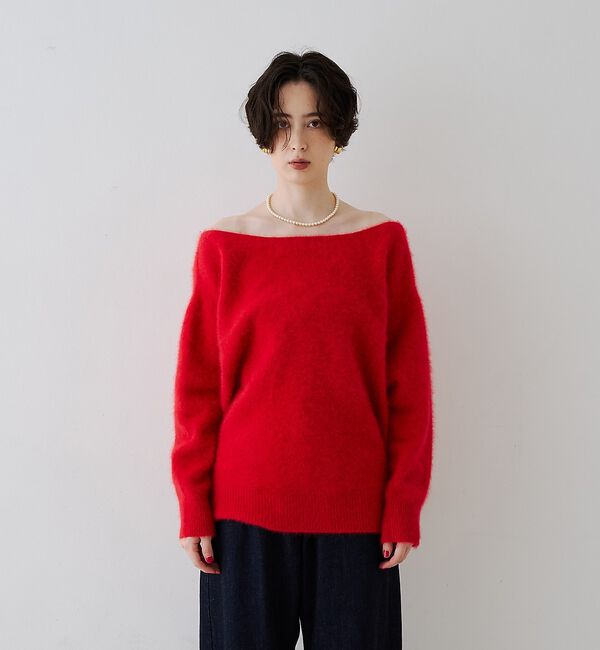 Rouge vif「【定番人気 / 2026AW新作】フォックスウールボートネックニットプルオーバー」|ニット・セーター|