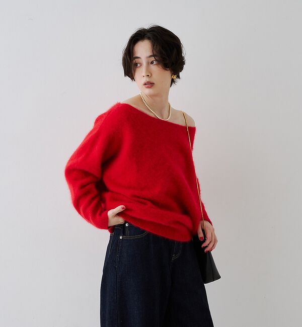 Rouge vif「【定番人気 / 2026AW新作】フォックスウールボートネックニットプルオーバー」|ニット・セーター|
