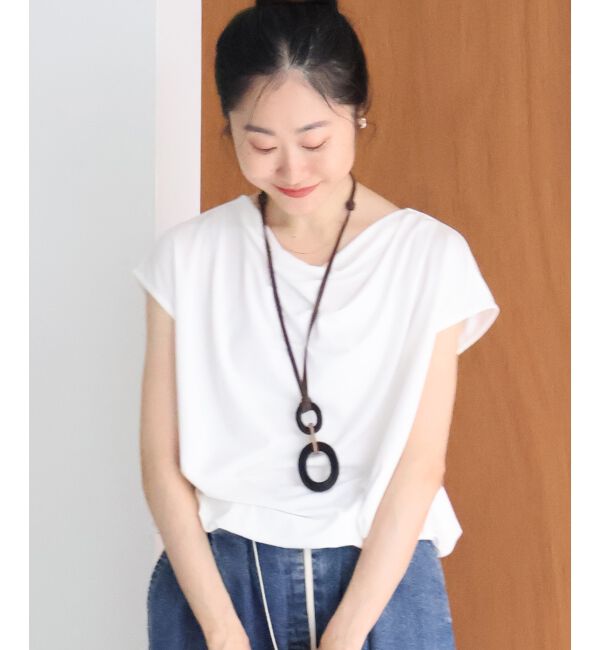  「ドレープネックカットソー」|Tシャツ・カットソー|