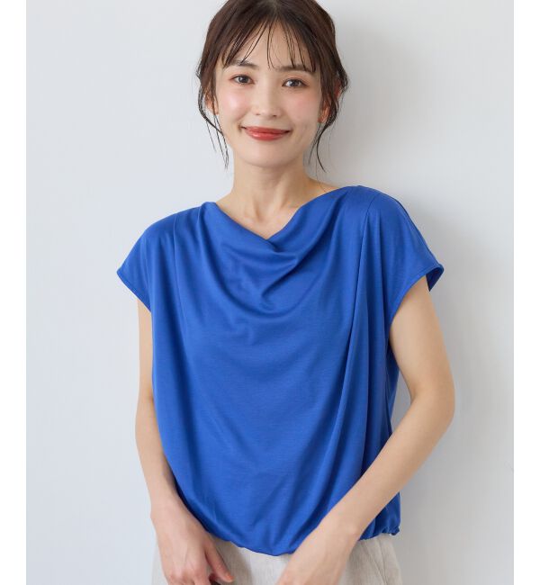  「ドレープネックカットソー」|Tシャツ・カットソー|