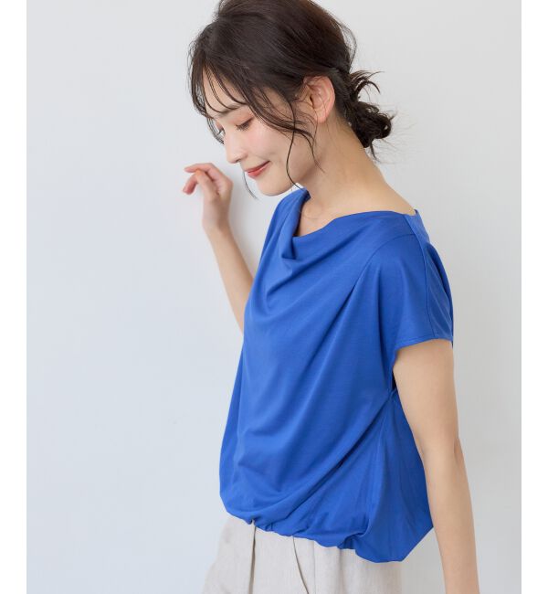  「ドレープネックカットソー」|Tシャツ・カットソー|