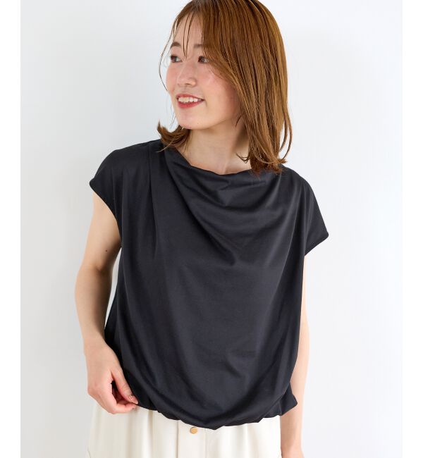  「ドレープネックカットソー」|Tシャツ・カットソー|