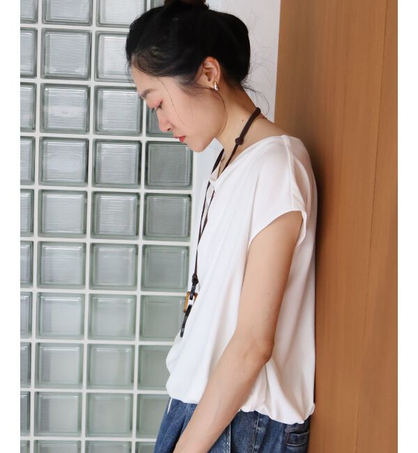  「ドレープネックカットソー」|Tシャツ・カットソー|