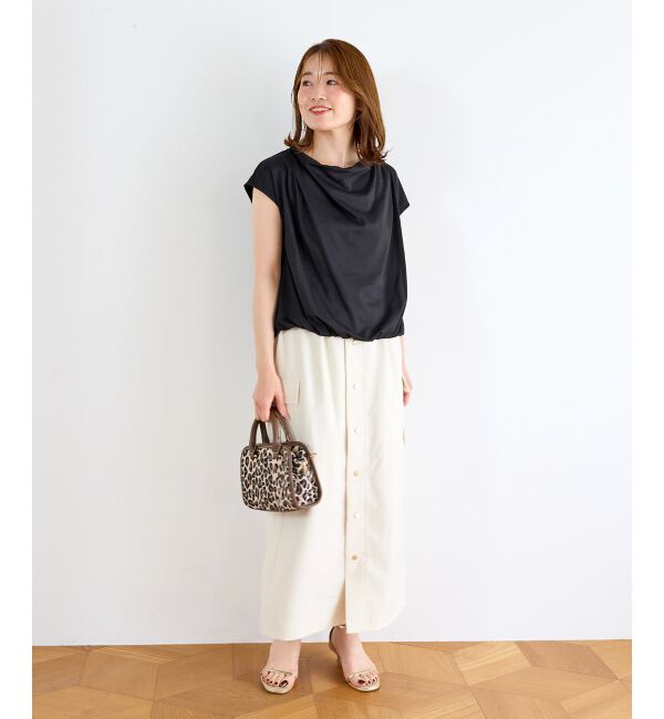  「ドレープネックカットソー」|Tシャツ・カットソー|