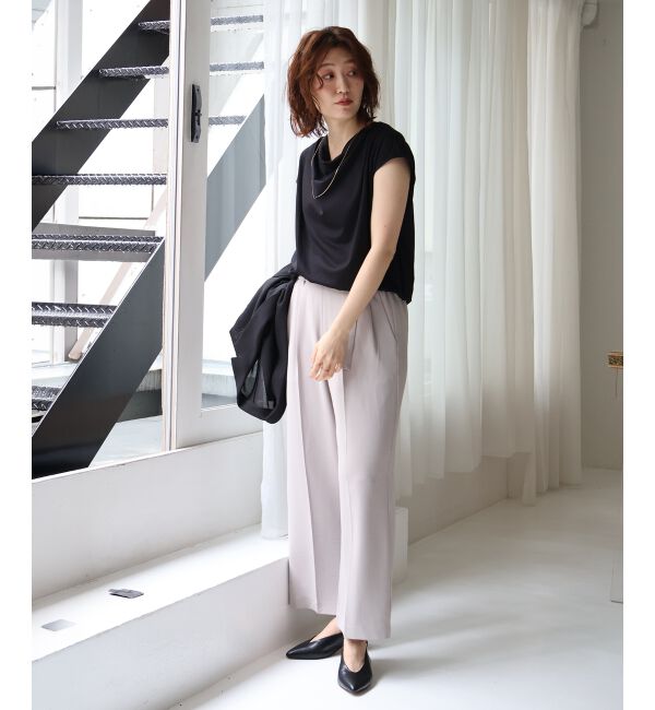  「ドレープネックカットソー」|Tシャツ・カットソー|