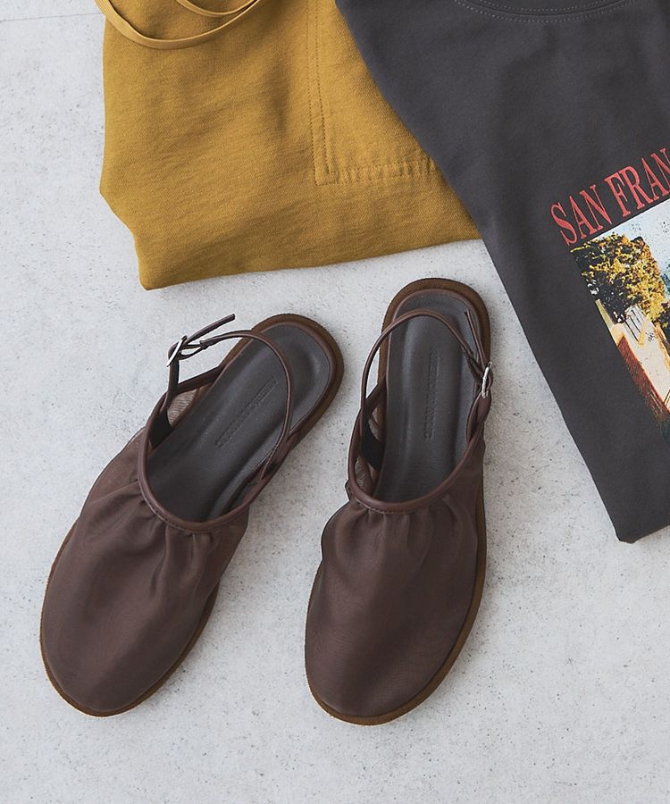 AMERICAN HOLIC「チュールフラットシューズ」|その他|Brown