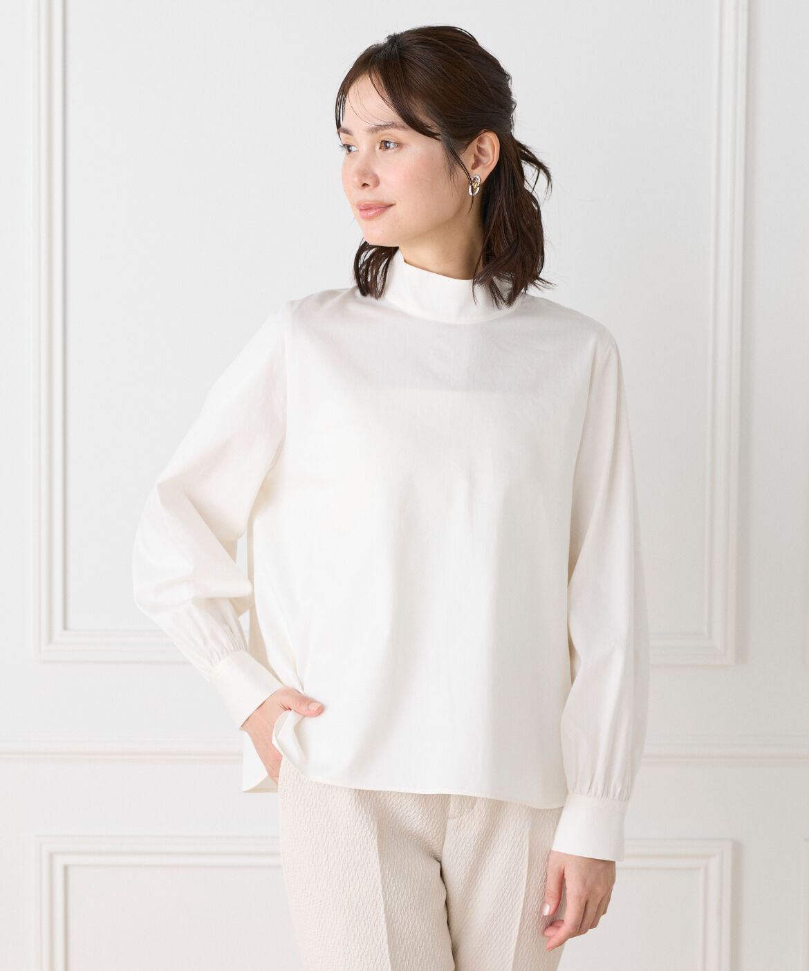 Le Souk「ハイネックボウタイ付きブラウス　」|シャツ・ブラウス|