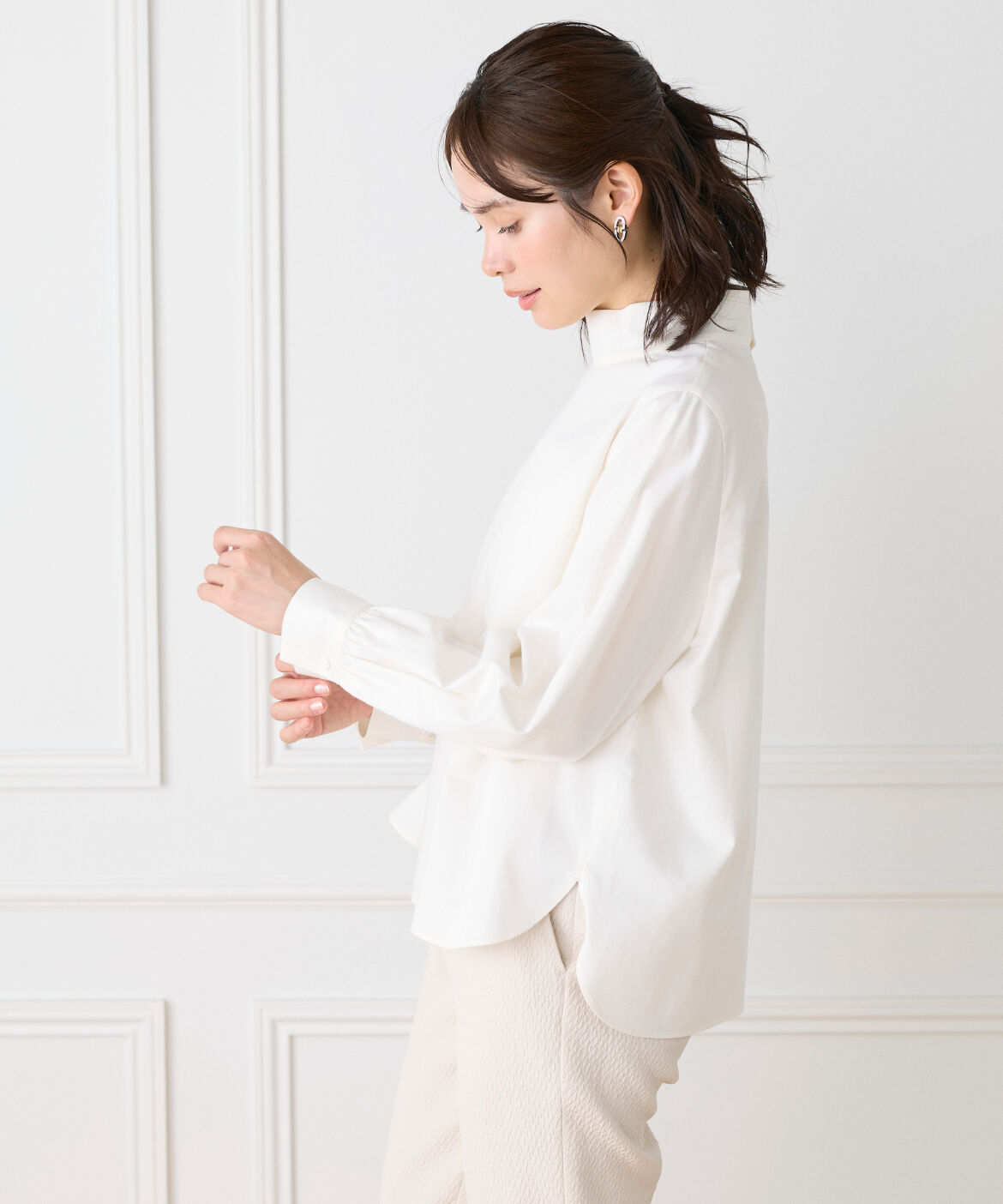 Le Souk「ハイネックボウタイ付きブラウス　」|シャツ・ブラウス|