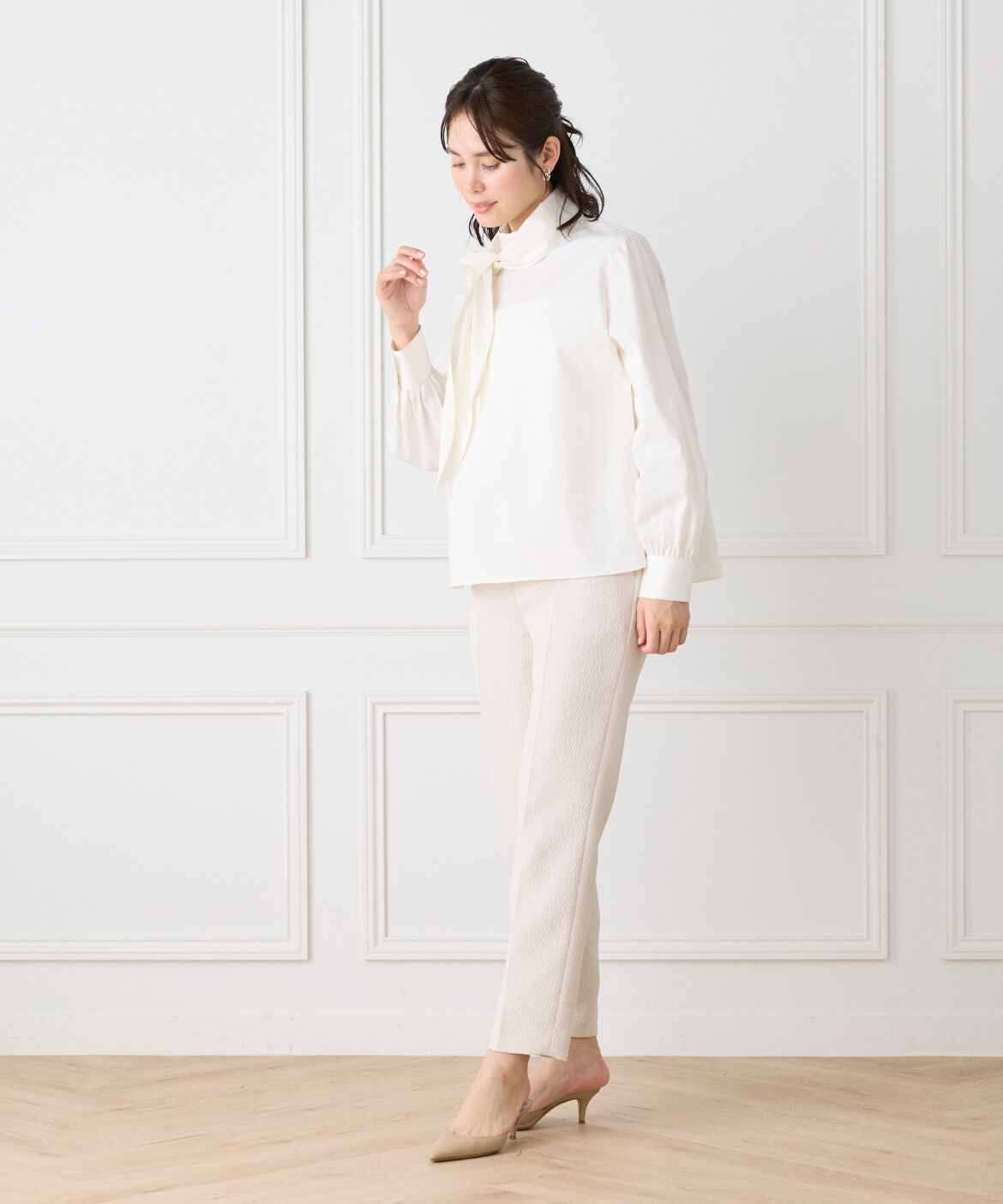 Le Souk「ハイネックボウタイ付きブラウス　」|シャツ・ブラウス|